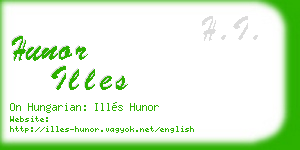 hunor illes business card